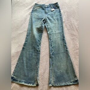 Fit Girl Flared Bell Bottom Women’s Blue Jeans